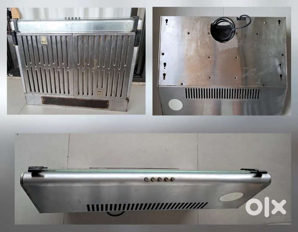 Electric chimney in kitchen