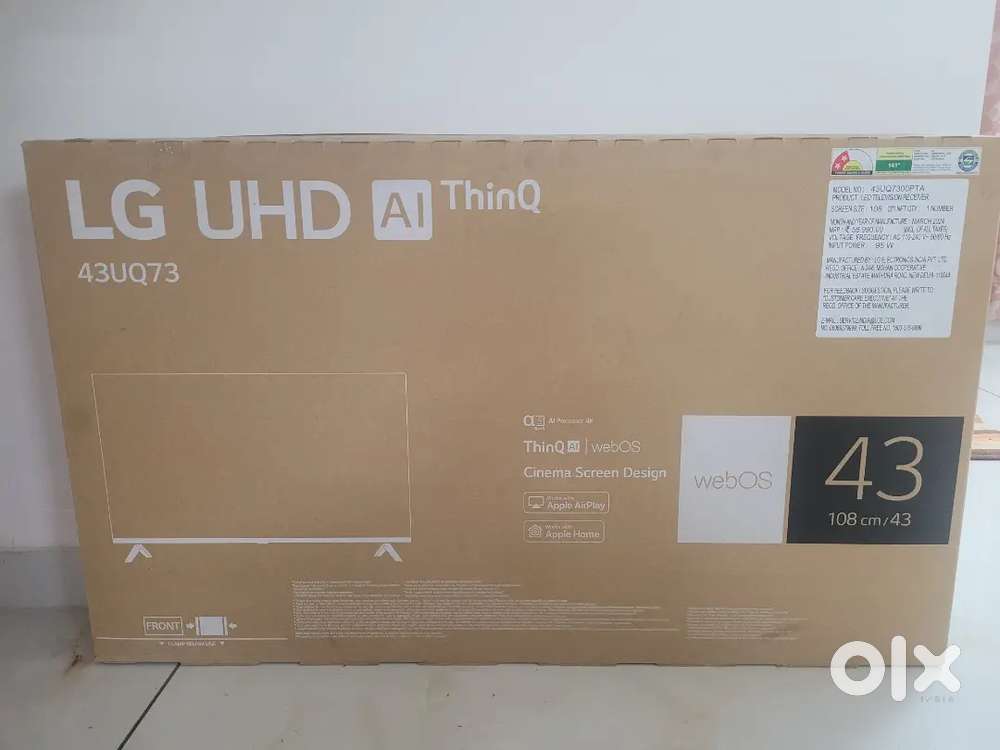 LG UHD AI ThinQ 43 Inch new TV not used For sale.