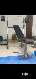 8 in 1 Gym Fitness Bench Home Gym Set Combo for Men (20KG, Black