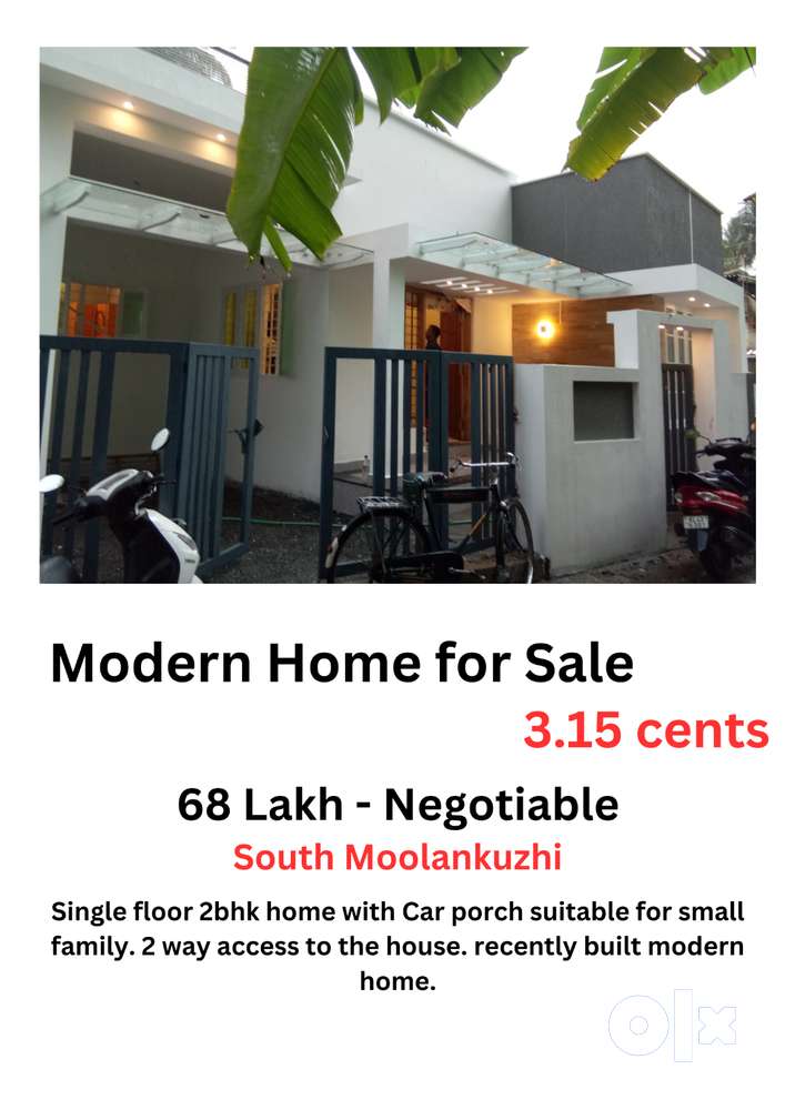 2bhk Modern House for Sale at Moolankuzhi