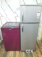 Whirlpool top load fully automatic washing machine and refrigerator