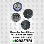 Mercedes Benz E Class W212 Blue and Black Colour Grill Logo