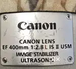 Awesome Canon EF400mm f2.8L IS II USM