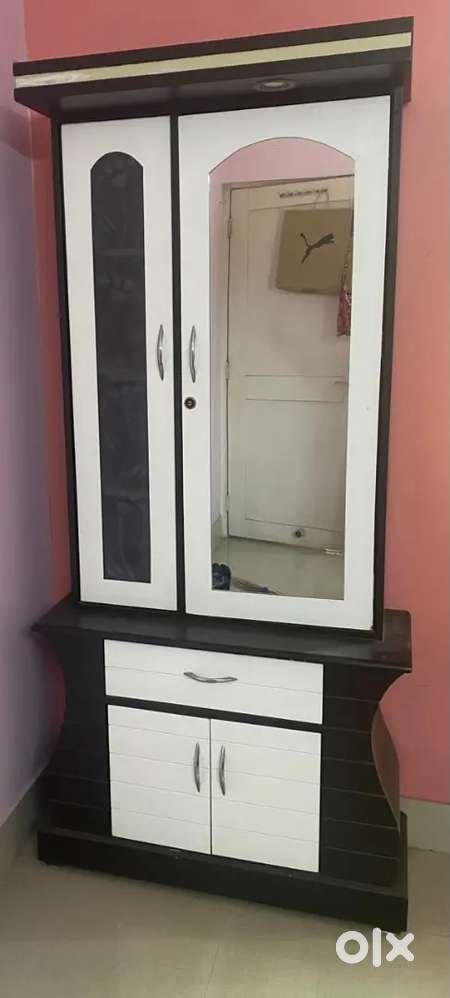 Wooden Wardrobe with Mirror for sale