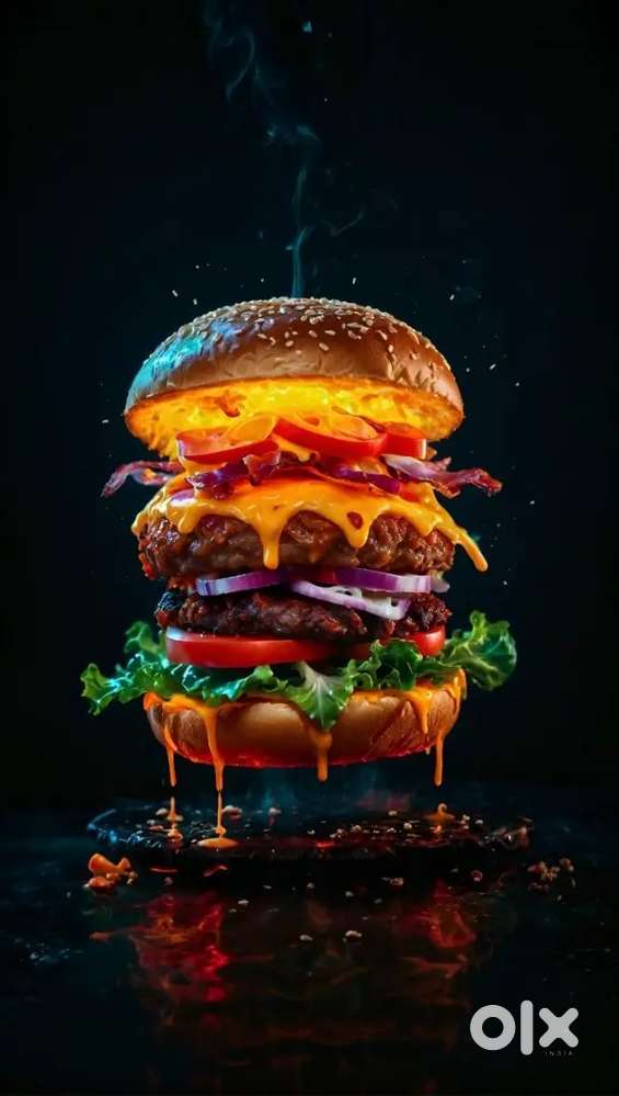 Need Veg & non veg pizza burgers  juices brosted chiken chef as master
