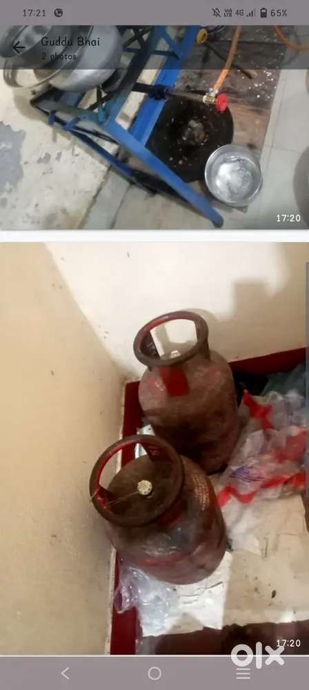 One gas stove with indian silindar