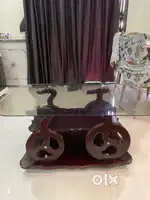 Elegant Dark Brown Wooden Teapoy table for Sale