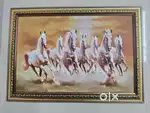 7 horse running photo frame