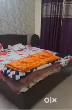 This semi- furnished flat is  available for sale.