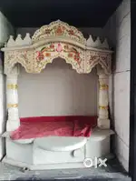 Mandir for home and Radha krishna big fram wall decor