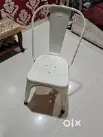 White solid chair