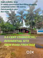 9.5 cent investment plot in Parambil bazaar Kuruvattur main road front