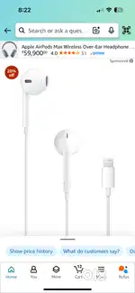 Apple earpods with lightning connector