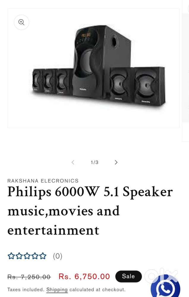 or Sale: Rarely Used Philips 6000W 5.1 Home Theater Speaker System