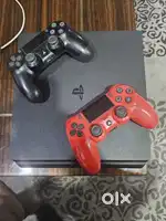 PS 4 Slim 1 TB with an extra red PS4 controller