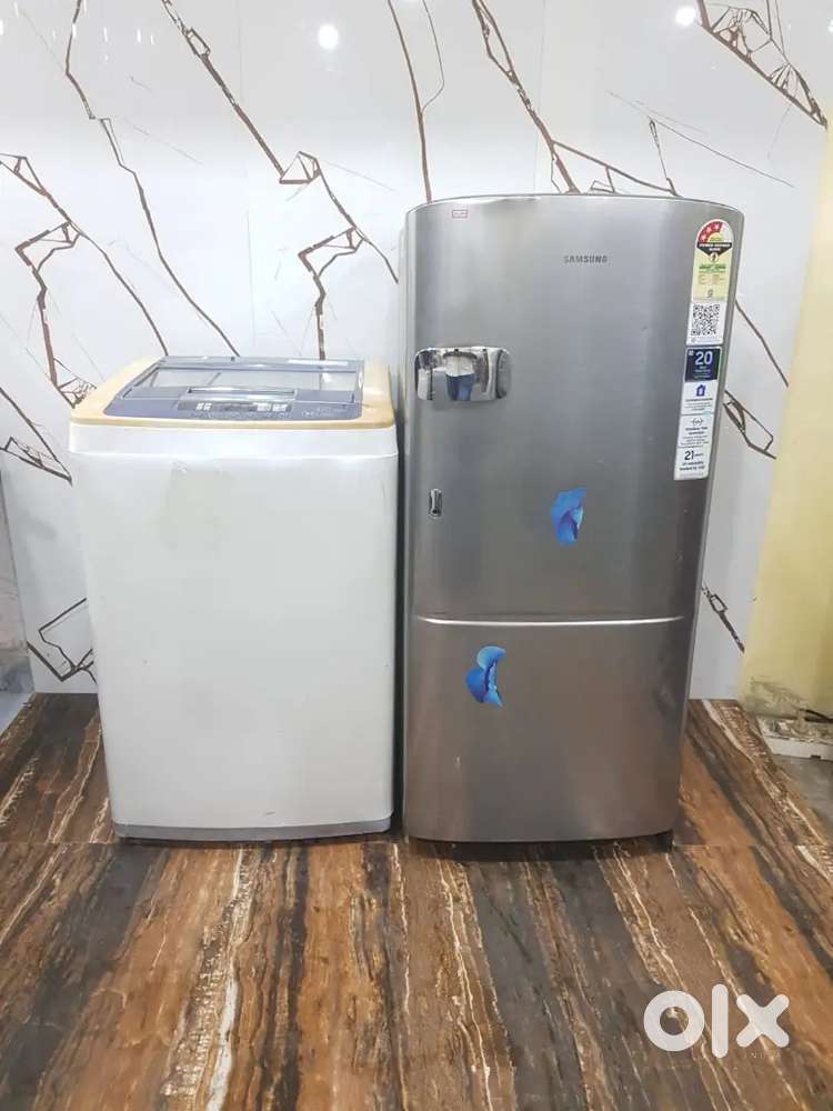 Samsung digital inverter single door refrigerator & lg washing machine