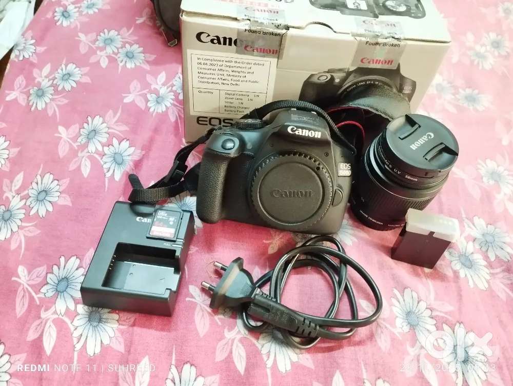 Brand new condition 2023 december canon 1500d