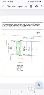 Excellant Residential plot located at Washington nagar Tirupur