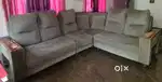 L shape 7 seater grey sofa