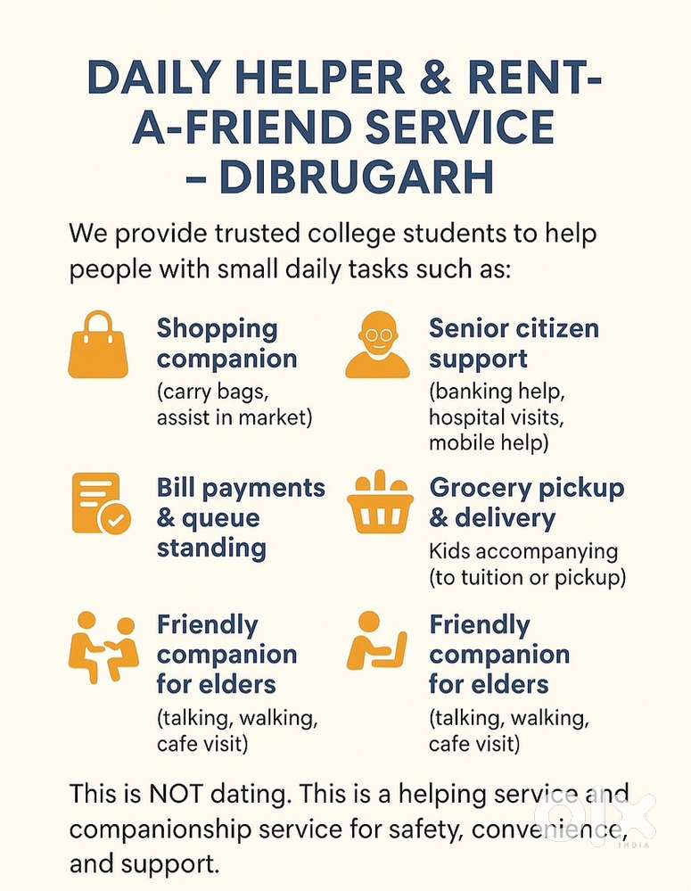 Daily helper and rent a friend