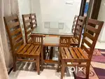 original sagwan  wooden dining table with six seater