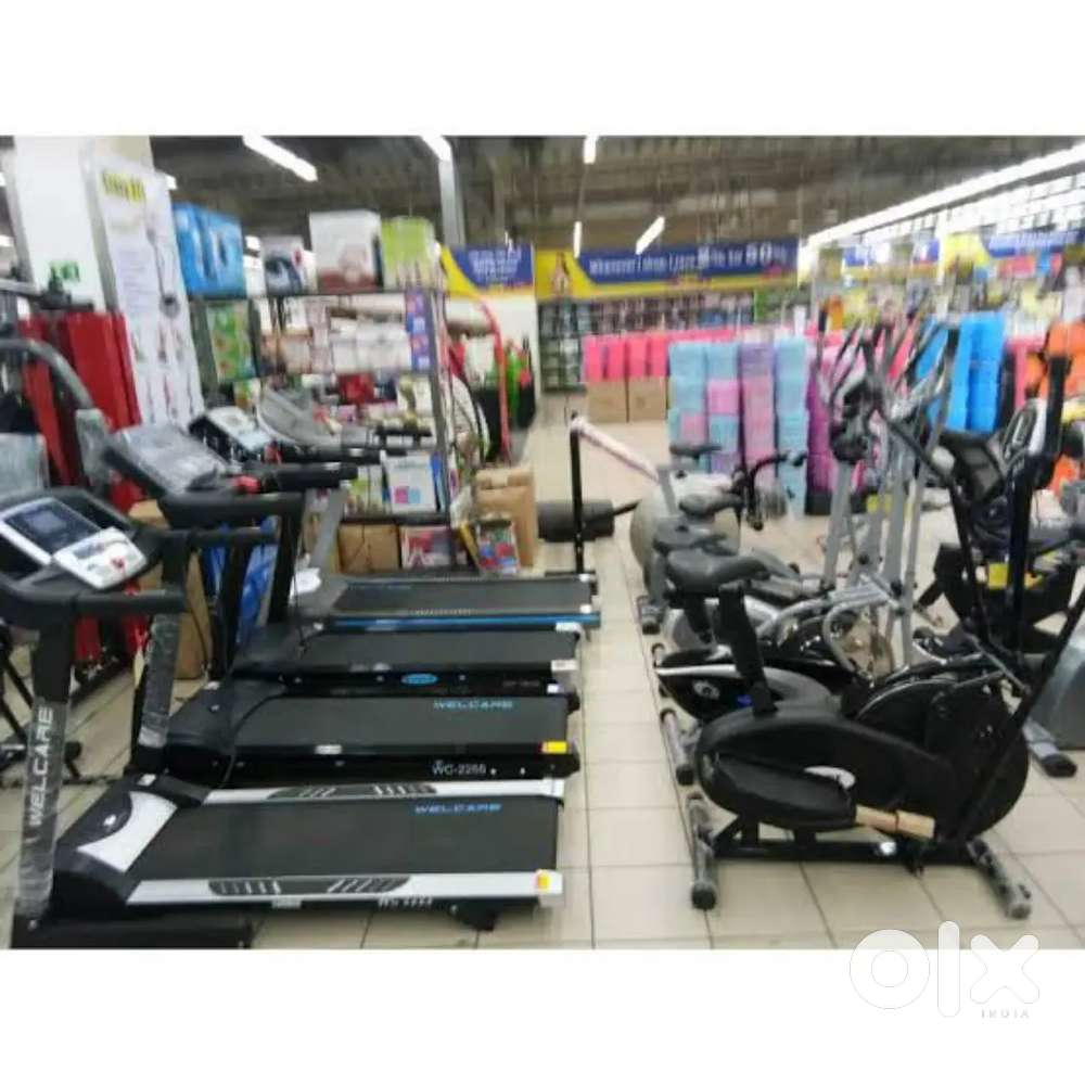 All gym equipment treadmill and exercise cycle