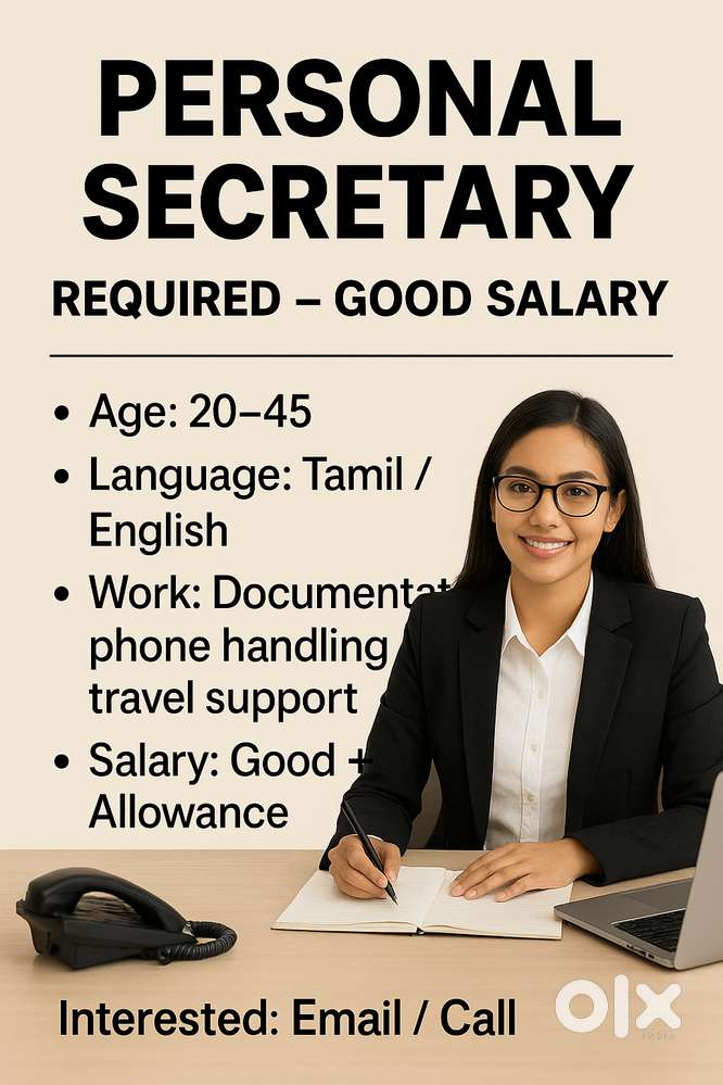 Urgently Hiring Female Personal Sectary – Immediate Join