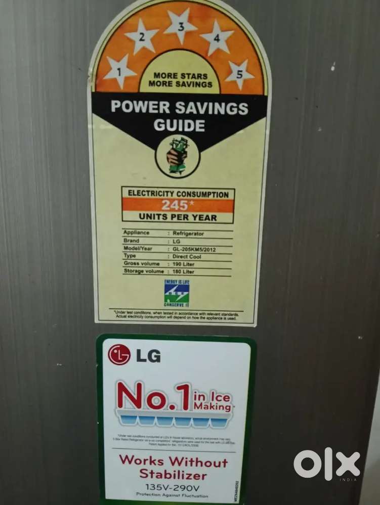 LG 5 STAR SINGLE DOOR REFRIGERATOR