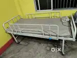 Hospital bed with air mattress and wheel chair