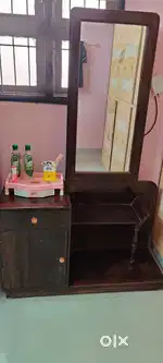 Dressing Table Teak Wood with rolling chair
