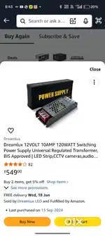 Power supply 12 volt 10 amp