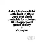A double story brand new 4bhk kothi available for sale in Zirakpur