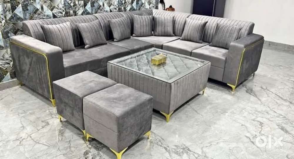Brand New L Shape Sofa With Centre Table At Reasonable Price