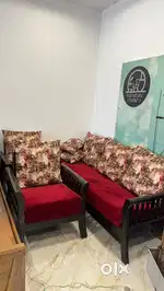 WOODEN SOFA SET 3+1+1+COUCH
