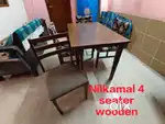Dining Table Wooden 4 seater with chair Nilkamal 1 year old.
