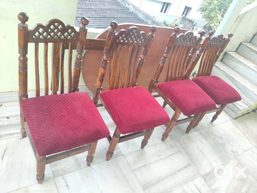 Premium Teak Wood DiningSet(4Chairs)-Excellent Condition with Cushions