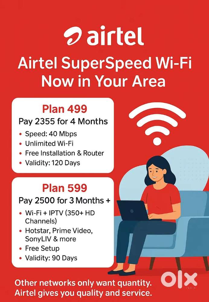 Airtel Wifi And Air fiber Exclusive Offer
