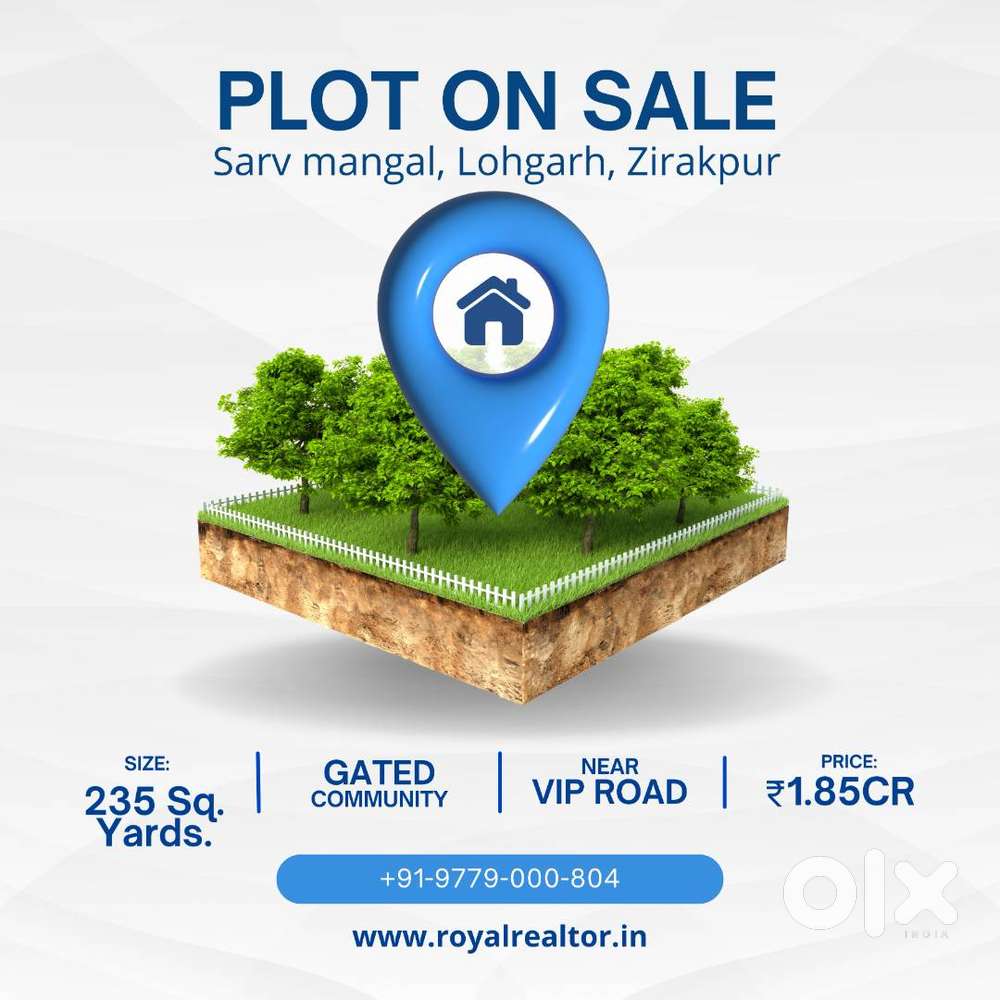 235 Sq.Yd East-Facing Plot – Sarv Mangal Society Zirakpur