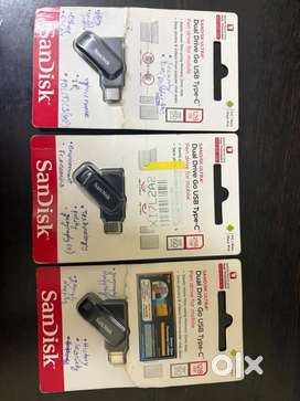 Brand new  3 pendrives of 128gb on sale,
