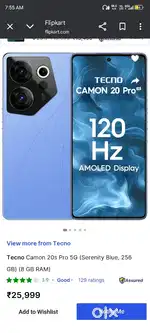 Tecno camon 20s pro 5g 8/128