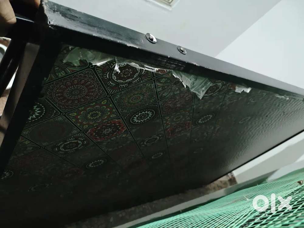 Iron cot and mattress foldable queen size urgent selling !!