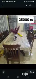 DINNING TABLE WITH 6 CHAIRS