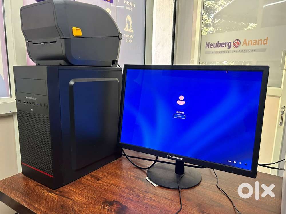 Zebronics cpu and zebra monitor with zebronics keyboard and mouse