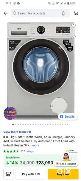 IFB 6 KG FRONT LOAD WASHING MACHINE
