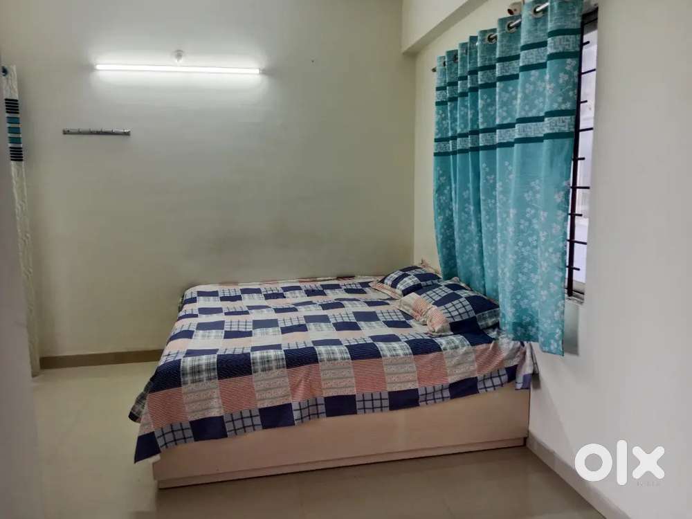 1RK, One room with king size bed, attach washroom, modular kitchen