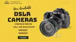 All types dslr cameras available for rent