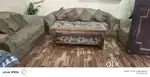 Sofa set 6 seater with mirror table