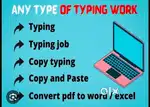 Copy paste pdf Excel work data entry job