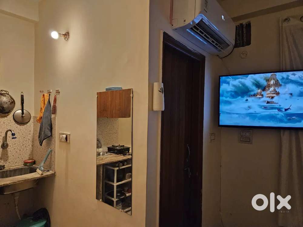 Need female Girl roommate for furnish flat room rent sharing pg Sec17