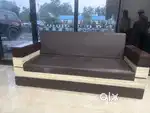 Leather single sofa